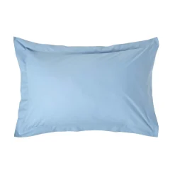 Taie d'oreiller à  volants bleu 100% coton égyptien 200 fils, 50x75 cm ->Homescapes Online
