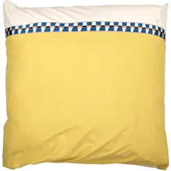 Taie d'oreiller bicolore 65x65 cm percale coton ROMY Ambre>Linnea Discount