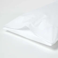 Taie d'oreiller blanc 100% coton égyptien 200 fils, 50x75 cm -><noscript><img width=