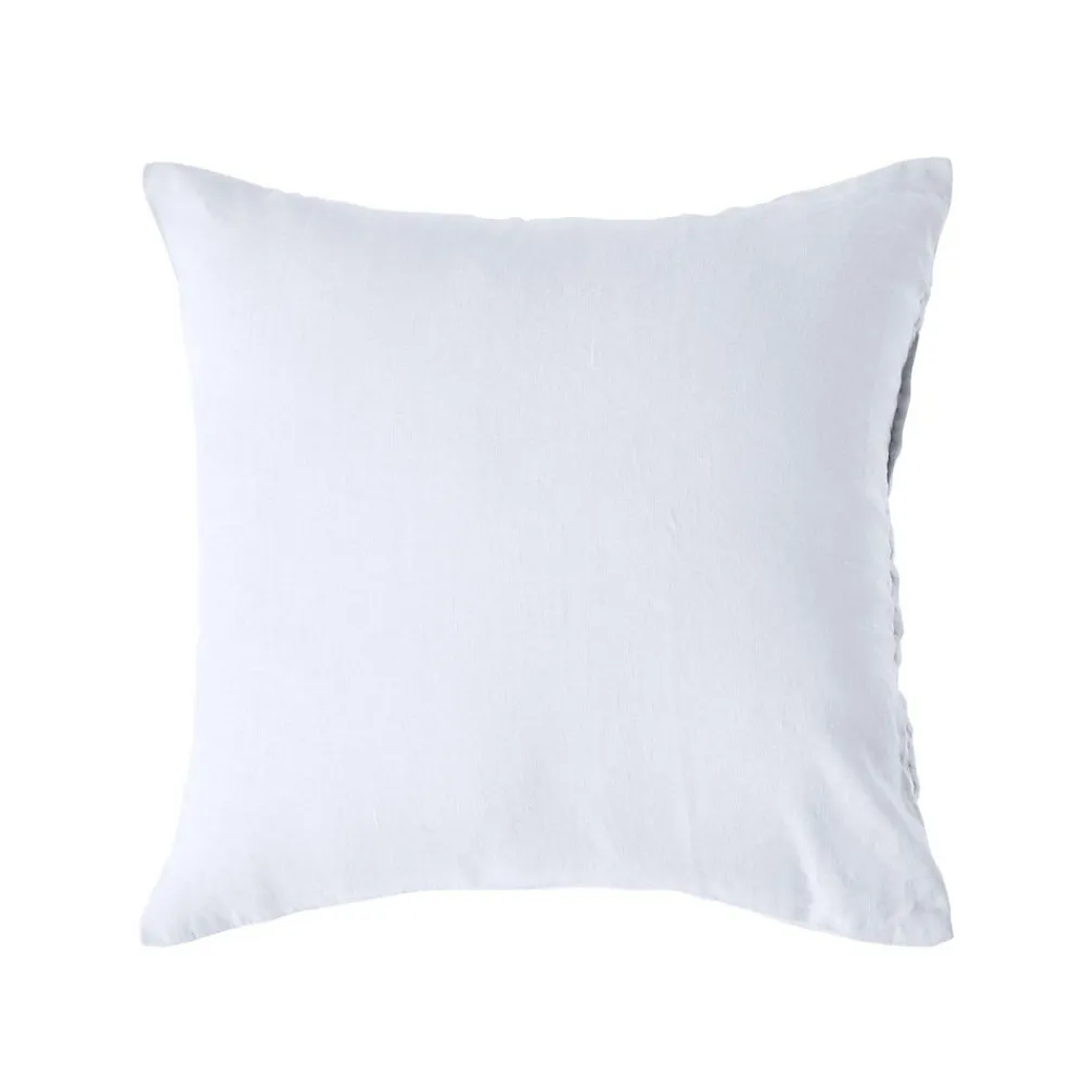 Taie d'oreiller blanc en lin lavé, 40x40 cm ->Homescapes Outlet