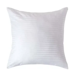 Homescapes Taie d'oreiller blanc satin rayé en coton égyptien 330 fils, 60x60 cm -* Taie D'Oreiller