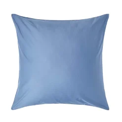 Homescapes Taie d'oreiller bleu en satin de coton égyptien 1000 fils, 80x80 cm -* Taie D'Oreiller
