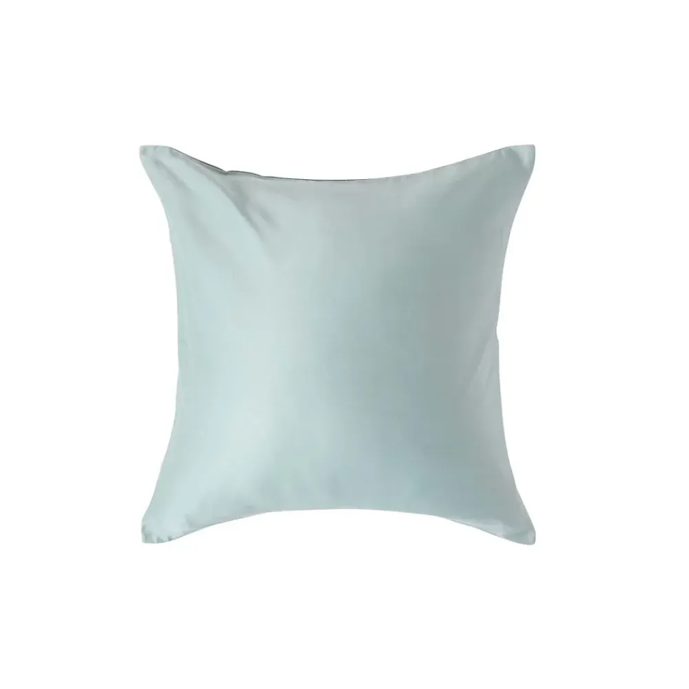 Homescapes Taie d'oreiller bleu givré en coton égyptien bio 400 fils, 40x40 cm -* Taie D'Oreiller