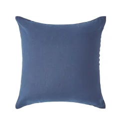 Taie d'oreiller bleu marine en lin lavé, 40x40 cm ->Homescapes Online