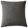 Taie d'oreiller Brodée Déco "Gaïa Boho" 60 x 60 cm & 50 x 70 cm "Gaze de Coton" - Gaïa Boho Granit - 60 x 60 cm>L'Effet Papillon Outlet