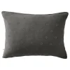 Taie d'oreiller Brodée Déco "Gaïa Boho" 60 x 60 cm & 50 x 70 cm "Gaze de Coton" - Gaïa Boho Granit - 50 x 70 cm>L'Effet Papillon Discount