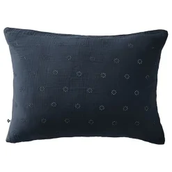 Taie d'oreiller Brodée Déco "Gaïa Boho" 60 x 60 cm & 50 x 70 cm "Gaze de Coton" - Gaïa Boho Minuit - 50 x 70 cm>L'Effet Papillon Online