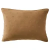 Taie d'oreiller Brodée Déco "Gaïa Boho" 60 x 60 cm & 50 x 70 cm "Gaze de Coton" - Gaïa Boho Camel - 50 x 70 cm>L'Effet Papillon Online