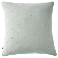 L'Effet Papillon Taie d'oreiller Brodée Déco "Gaïa Boho" 60 x 60 cm & 50 x 70 cm "Gaze de Coton" - Gaïa Boho Eucalyptus - 60 x 60 cm* Taie D'Oreiller