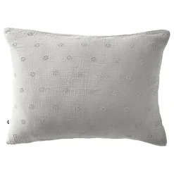 Taie d'oreiller Brodée Déco "Gaïa Boho" 60 x 60 cm & 50 x 70 cm "Gaze de Coton" - Gaïa Boho Nuage - 50 x 70 cm>L'Effet Papillon Discount