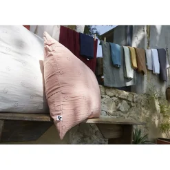 L'Effet Papillon Taie d'oreiller Brodée Déco "Gaïa Boho" 60 x 60 cm & 50 x 70 cm "Gaze de Coton" - Gaïa Boho Camel - 60 x 60 cm* Taie D'Oreiller