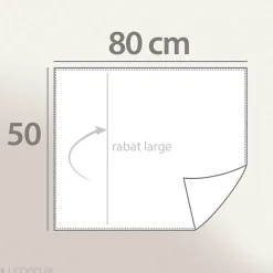 Taie d'oreiller brodée 50x80 cm en percale de coton PASSE MONTAGNE bleu givré><noscript><img width=