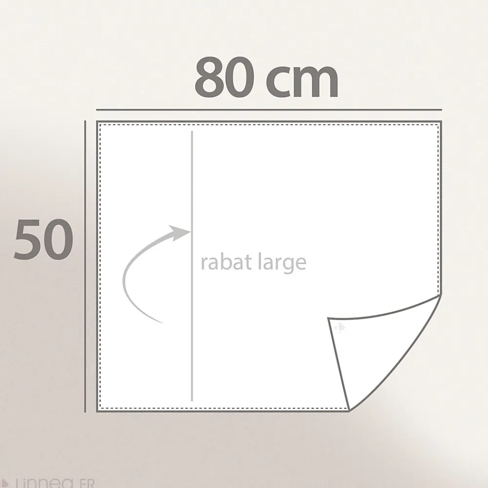 Taie d'oreiller brodée 50x80 cm en percale de coton PASSE MONTAGNE bleu givré>Linnea Sale