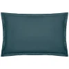 Taie d'oreiller Carina coton 50x70cm bleu orage - Atmosphera>Atmosphera Créateur D'Intérieur Discount
