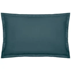 Taie d'oreiller Carina coton 50x70cm bleu orage - Atmosphera>Atmosphera Créateur D'Intérieur Discount