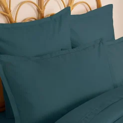 Taie d'oreiller Carina coton 50x70cm bleu orage - Atmosphera>Atmosphera Créateur D'Intérieur Discount