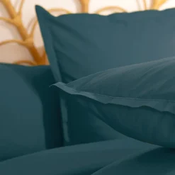 Atmosphera Créateur D'Intérieur Taie d'oreiller Carina coton 63x63cm bleu orage - Atmosphera* Boutis, Couvre-Lit, Édredon