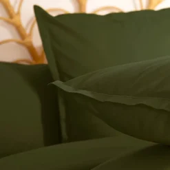 Atmosphera Créateur D'Intérieur Taie d'oreiller Carina coton 63x63cm vert kaki - Atmosphera* Boutis, Couvre-Lit, Édredon