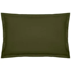 Atmosphera Créateur D'Intérieur Taie d'oreiller Carina coton 50x70cm vert kaki - Atmosphera* Boutis, Couvre-Lit, Édredon