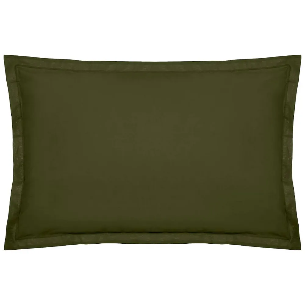Atmosphera Créateur D'Intérieur Taie d'oreiller Carina coton 50x70cm vert kaki - Atmosphera* Boutis, Couvre-Lit, Édredon