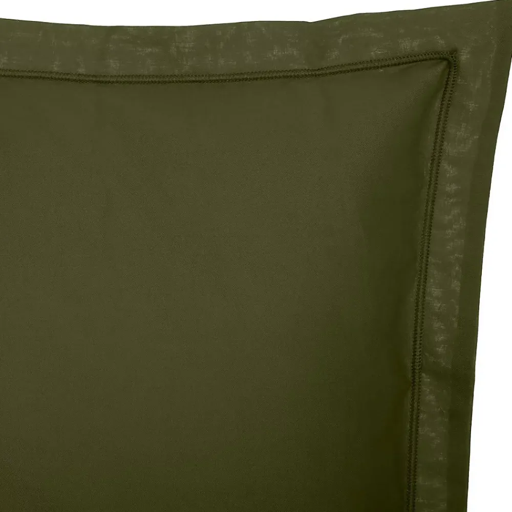 Atmosphera Créateur D'Intérieur Taie d'oreiller Carina coton 50x70cm vert kaki - Atmosphera* Boutis, Couvre-Lit, Édredon