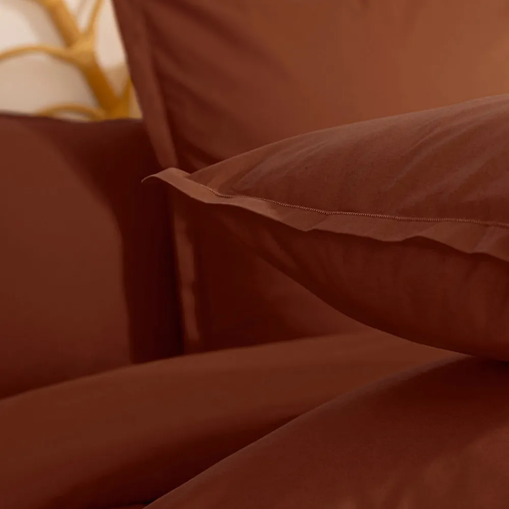 Taie d'oreiller Carina coton 63x63cm terracotta - Atmosphera>Atmosphera Créateur D'Intérieur Hot