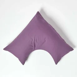 Taie d'oreiller cervical violet 100% coton égyptien 200 fils ->Homescapes Sale