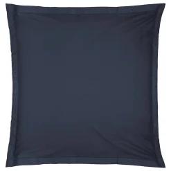 Taie d'oreiller en coton - bleu encre 63x63 cm - Atmosphera>Atmosphera Créateur D'Intérieur Clearance