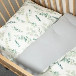 Sevira Kids Taie d'oreiller en coton réversible Eucalyptus* Taie D'Oreiller
