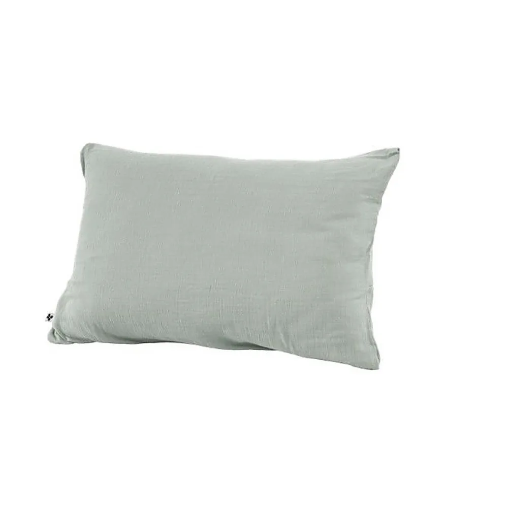 Taie d'oreiller "Gaïa" 60 x 60 cm & 50 x 70 cm "Gaze de Coton" - Gaïa Eucalyptus - 50 x 70 cm>L'Effet Papillon Clearance