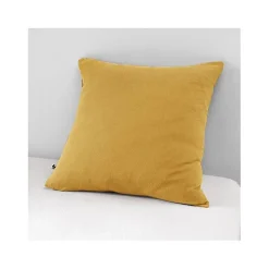 Taie d'oreiller "Gaïa" 60 x 60 cm & 50 x 70 cm "Gaze de Coton" - Gaïa Safran - 60 x 60 cm>L'Effet Papillon