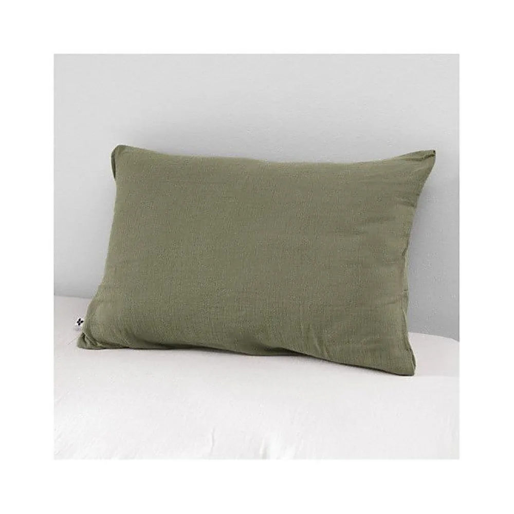 Taie d'oreiller "Gaïa" 60 x 60 cm & 50 x 70 cm "Gaze de Coton" - Gaïa Romarin - 50 x 70 cm>L'Effet Papillon Sale