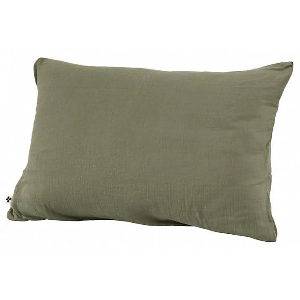 Taie d'oreiller "Gaïa" 60 x 60 cm & 50 x 70 cm "Gaze de Coton" - Gaïa Romarin - 50 x 70 cm>L'Effet Papillon Sale