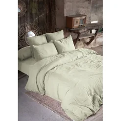 L'Effet Papillon Taie d'oreiller "Gaïa" 60 x 60 cm & 50 x 70 cm "Gaze de Coton" - Gaïa Vert d'Eau - 60 x 60 cm* Taie D'Oreiller