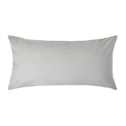 Homescapes Taie d'oreiller gris acier 100% coton égyptien 200 fils, 40x80 cm -* Taie D'Oreiller