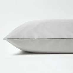 Homescapes Taie d'oreiller gris acier 100% coton égyptien 200 fils, 50x75 cm -* Taie D'Oreiller