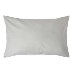 Homescapes Taie d'oreiller gris acier 100% coton égyptien 200 fils, 50x75 cm -* Taie D'Oreiller