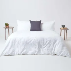 Homescapes Taie d'oreiller gris foncé en lin lavé, 40x40 cm -* Taie D'Oreiller