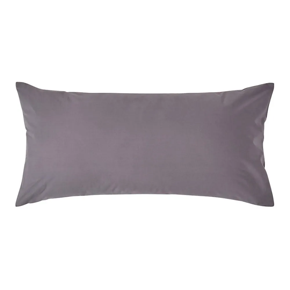 Taie d'oreiller gris foncé 100% coton égyptien 200 fils, 40x80 cm ->Homescapes Outlet