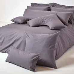 Homescapes Taie d'oreiller gris foncé 100% coton égyptien 200 fils, 50x75 cm -* Taie D'Oreiller