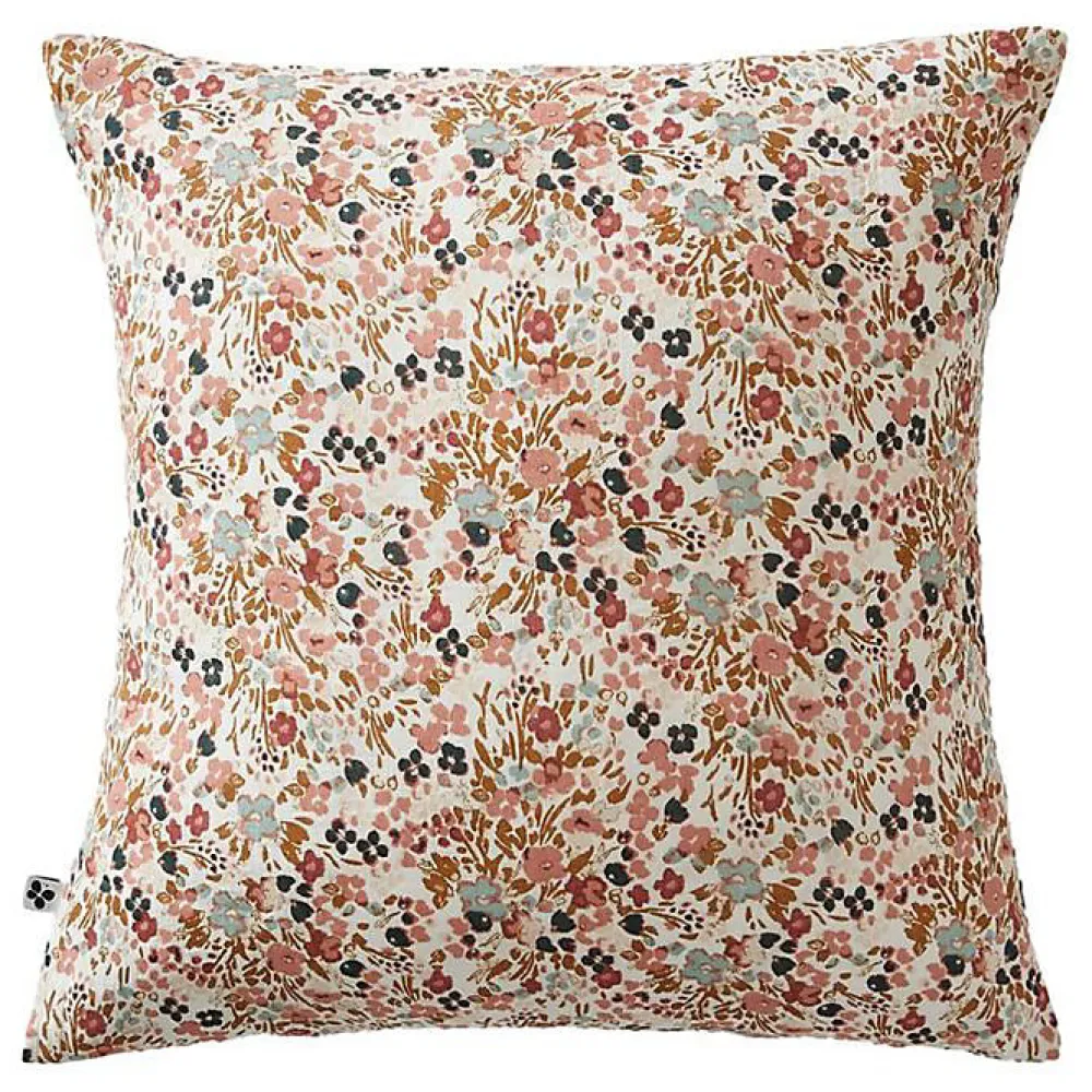 Taie d'oreiller imprimée "Capucine" 60 x 60 cm & 50 x 70 cm "Gaze de Coton" - Capucine Pampa - 60 x 60 cm>L'Effet Papillon Online