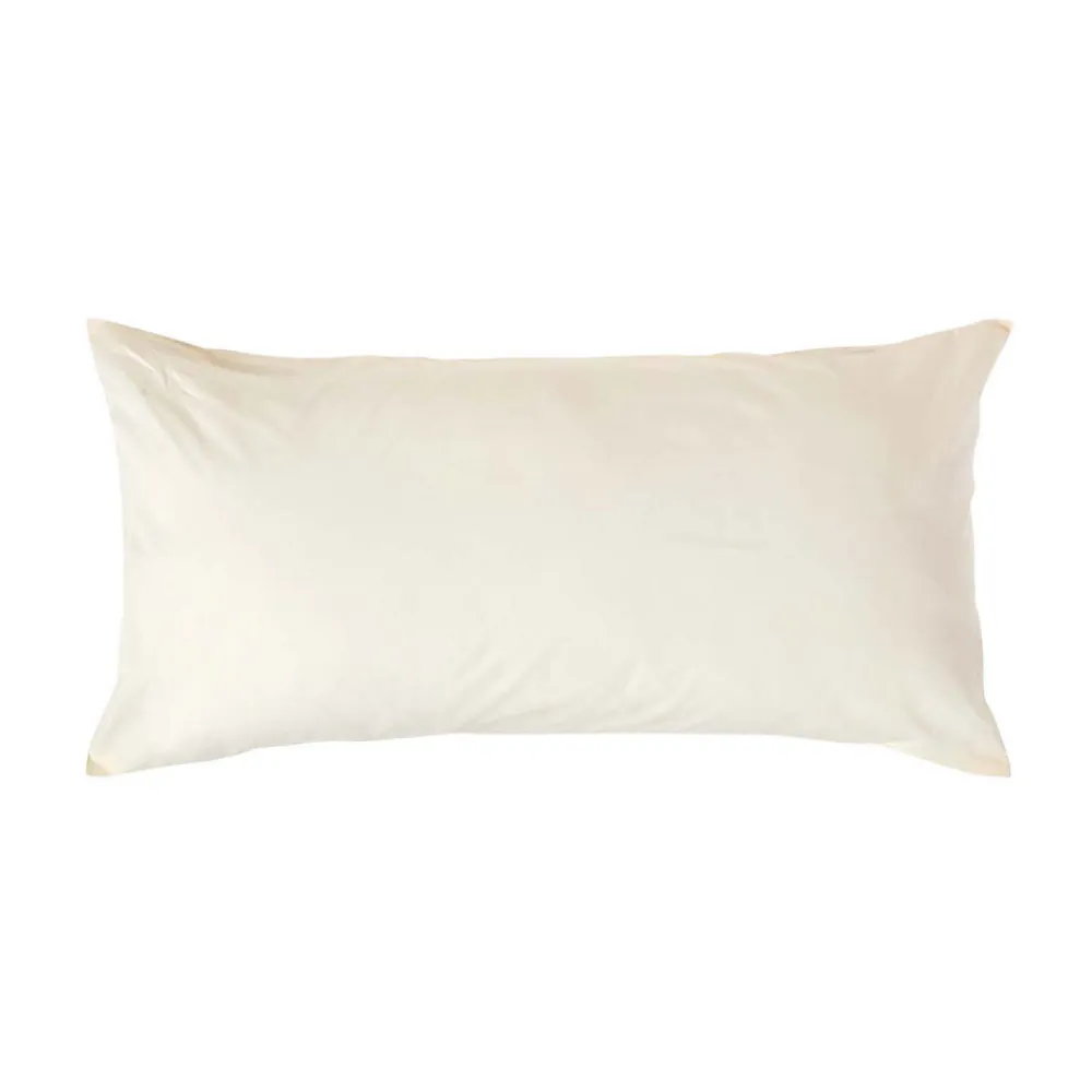 Homescapes Taie d'oreiller ivoire 100% coton égyptien 200 fils, 40x80 cm -* Taie D'Oreiller