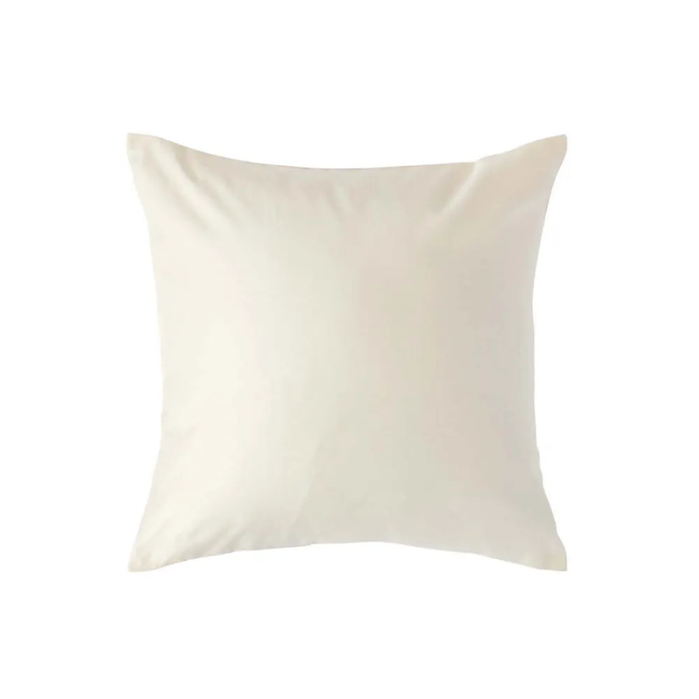 Taie d'oreiller ivoire en satin de coton égyptien 1000 fils, 40x40 cm ->Homescapes Clearance