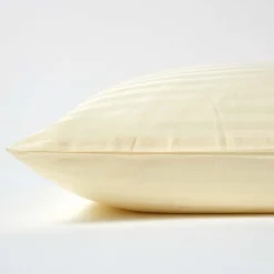 Taie d'oreiller jaune pastel satin rayé en coton égyptien 330 fils, 40x80 cm ->Homescapes Discount