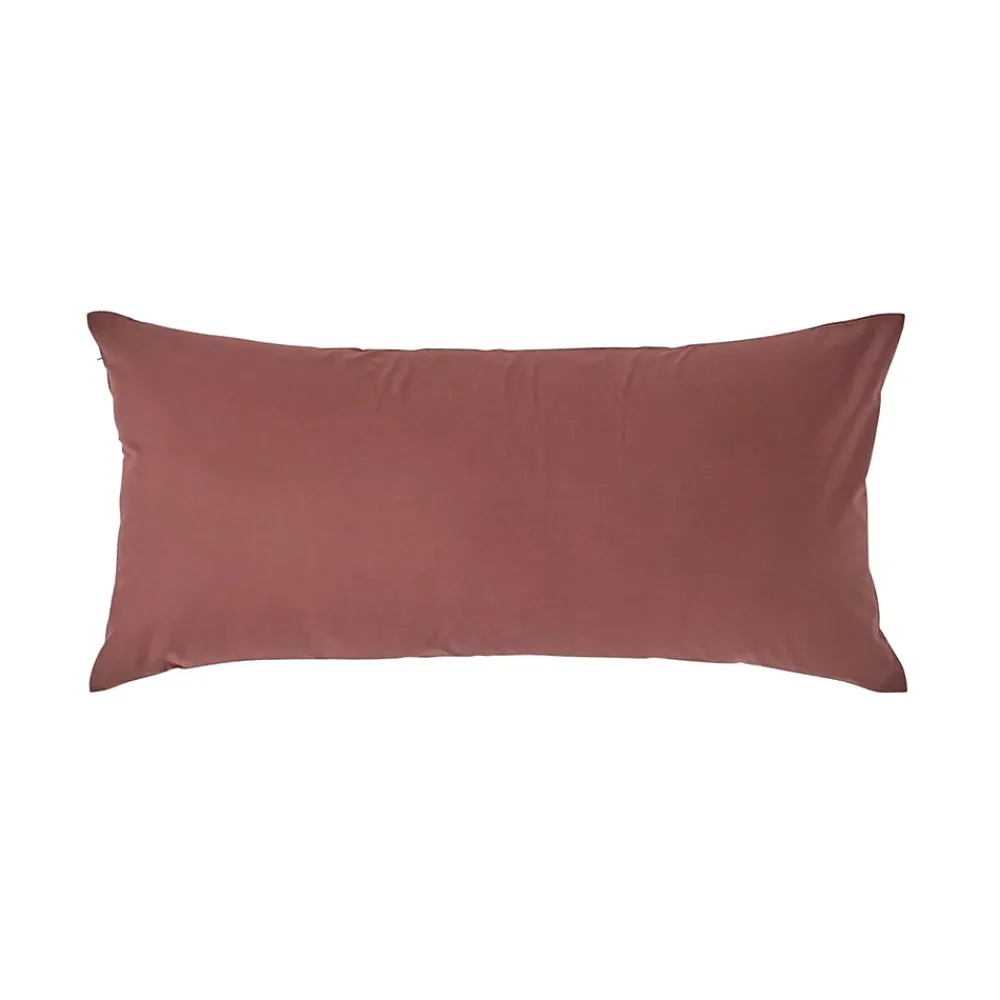 Homescapes Taie d'oreiller marron chocolat 100% coton égyptien 200 fils, 40x80 cm -* Taie D'Oreiller