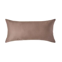 Homescapes Taie d'oreiller marron en coton égyptien bio 400 fils, 40x80 cm -* Taie D'Oreiller