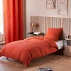 Coton Pur Taie d'oreiller "Noah" 50 x 70 cm "Gaze de Coton" - Noah Terracotta* Taie D'Oreiller