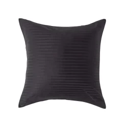 Taie d'oreiller noir satin rayé en coton égyptien 330 fils, 60x60 cm ->Homescapes Hot