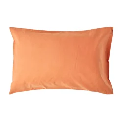 Taie d'oreiller orange en lin lavé, 50x75 cm ->Homescapes Sale
