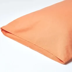 Taie d'oreiller orange en lin lavé, 50x75 cm -><noscript><img width=